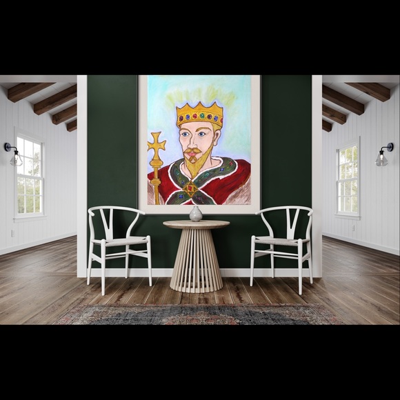 King William Book Forget-Me-Not Faery Tale Illustration Art Print Oil Painting - Picture 9 of 10